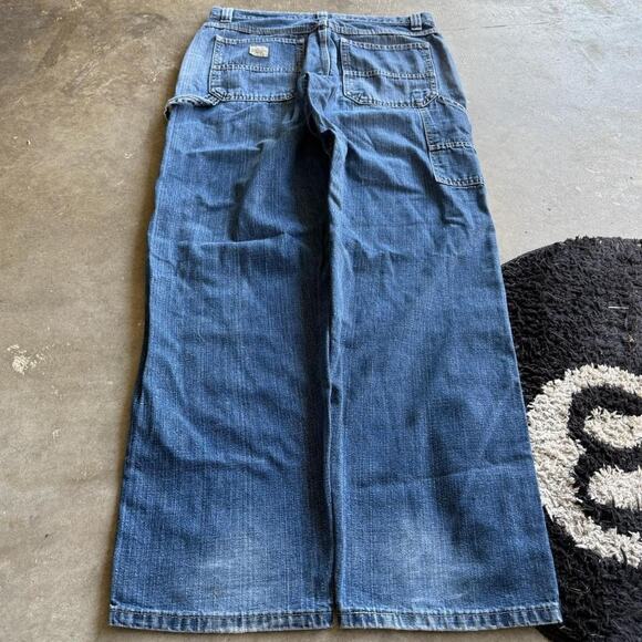 Y2K Baggy Lee Dungarees Carpenter Jeans - Picture 1 of 5